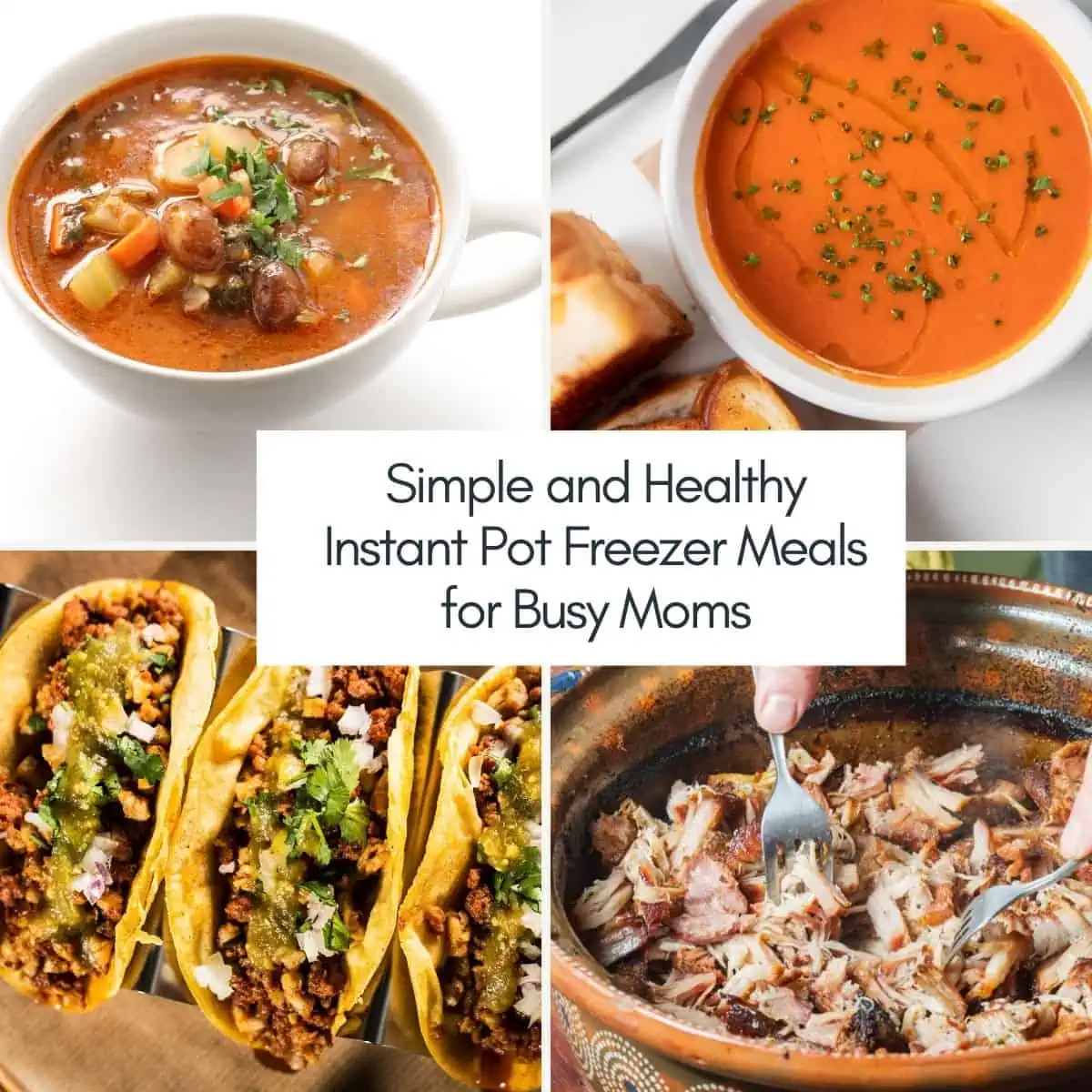 These healthy instant pot freezer meals are delicious, easy-to-make, budget- friendly, and perfect make ahead meals for busy moms! #healthy #frugalfood #frugalrecipes #instantpot