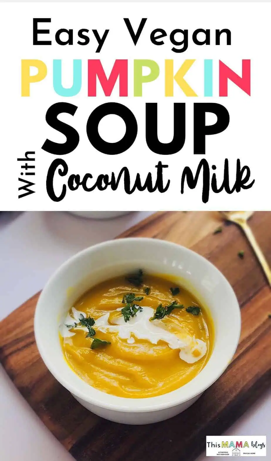 This vegan coconut ginger pumpkin soup is the ultimate warmer for when the weather starts cooling down. It’s creamy and silky with a bit of spice, and features a slightly sweet and nutty flavor that even kids will love! Costing only $0.80 or less per serving, this soup makes a great addition to your budget vegan recipes for fall and winter!