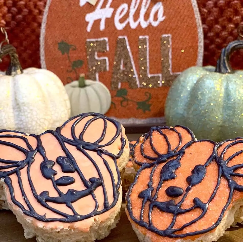 Disney inspired Halloween treats with rice crispies