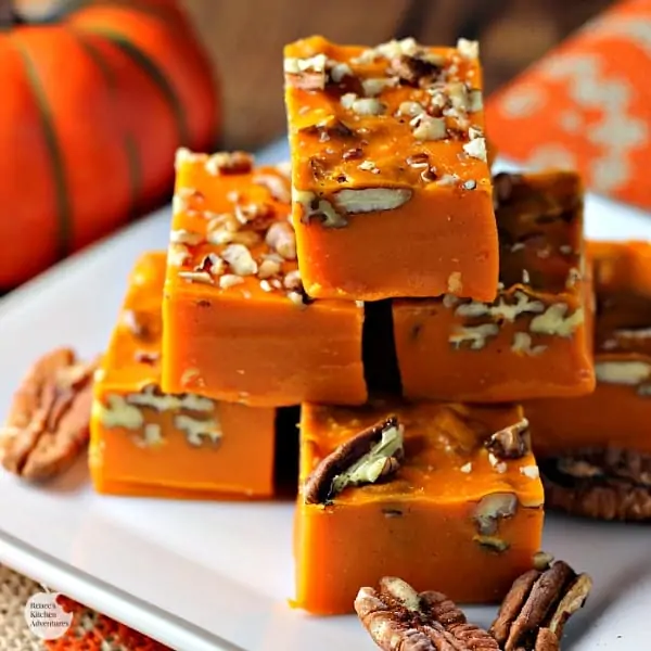 Easy Pumpkin Spice Pecan Fudge