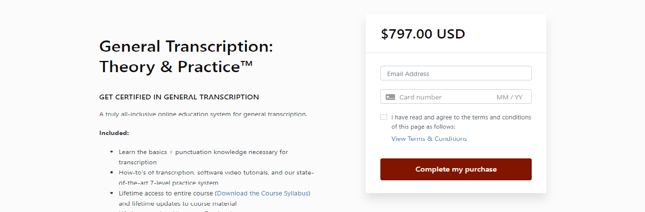 Transcribe Anywhere General Transcription Course price 