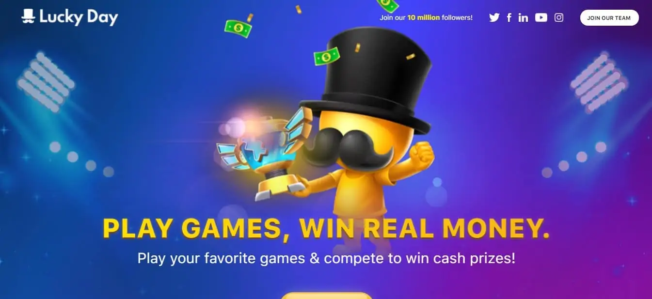 Lucky Day game app to win real money
