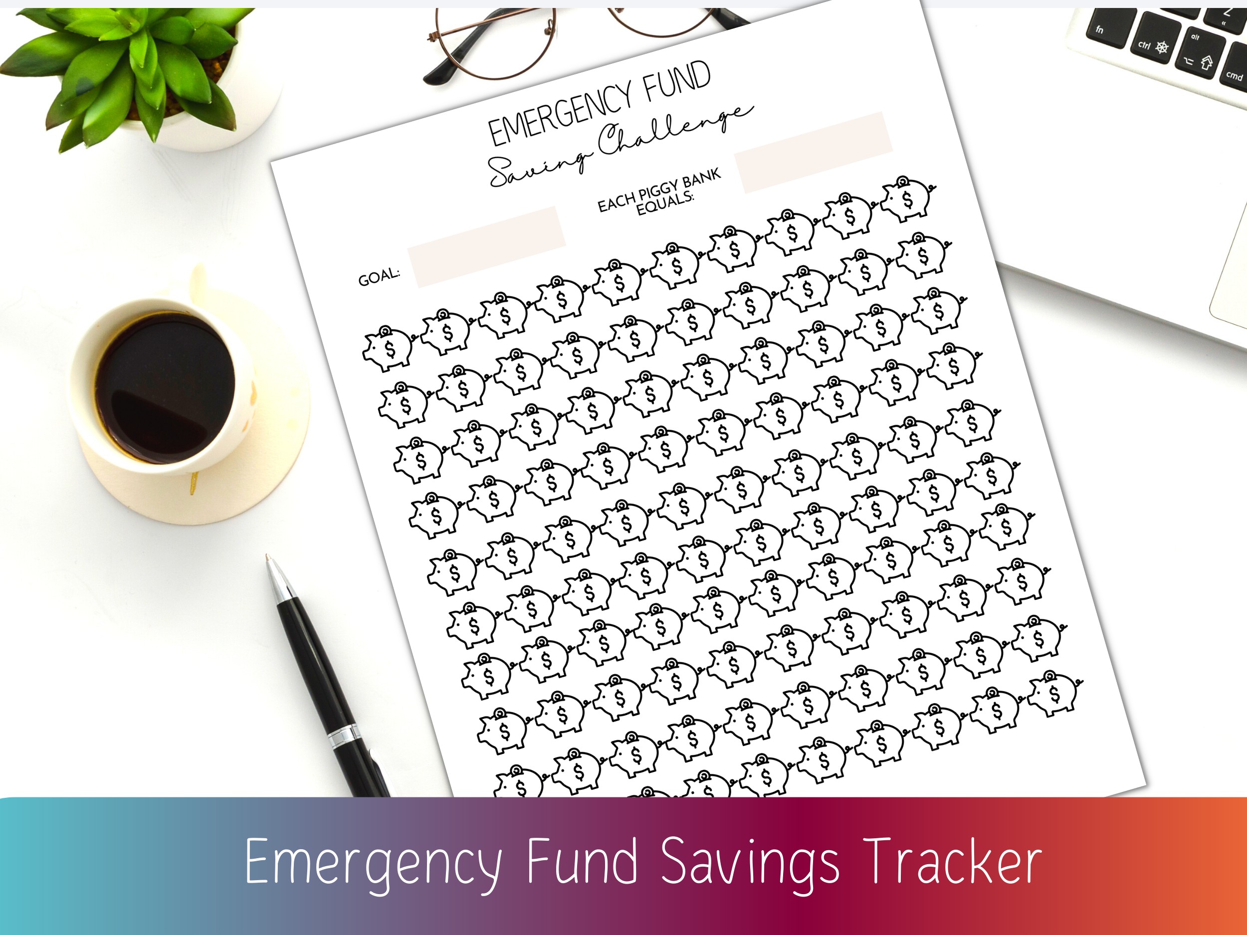 Emergency Fund Money saving challenge