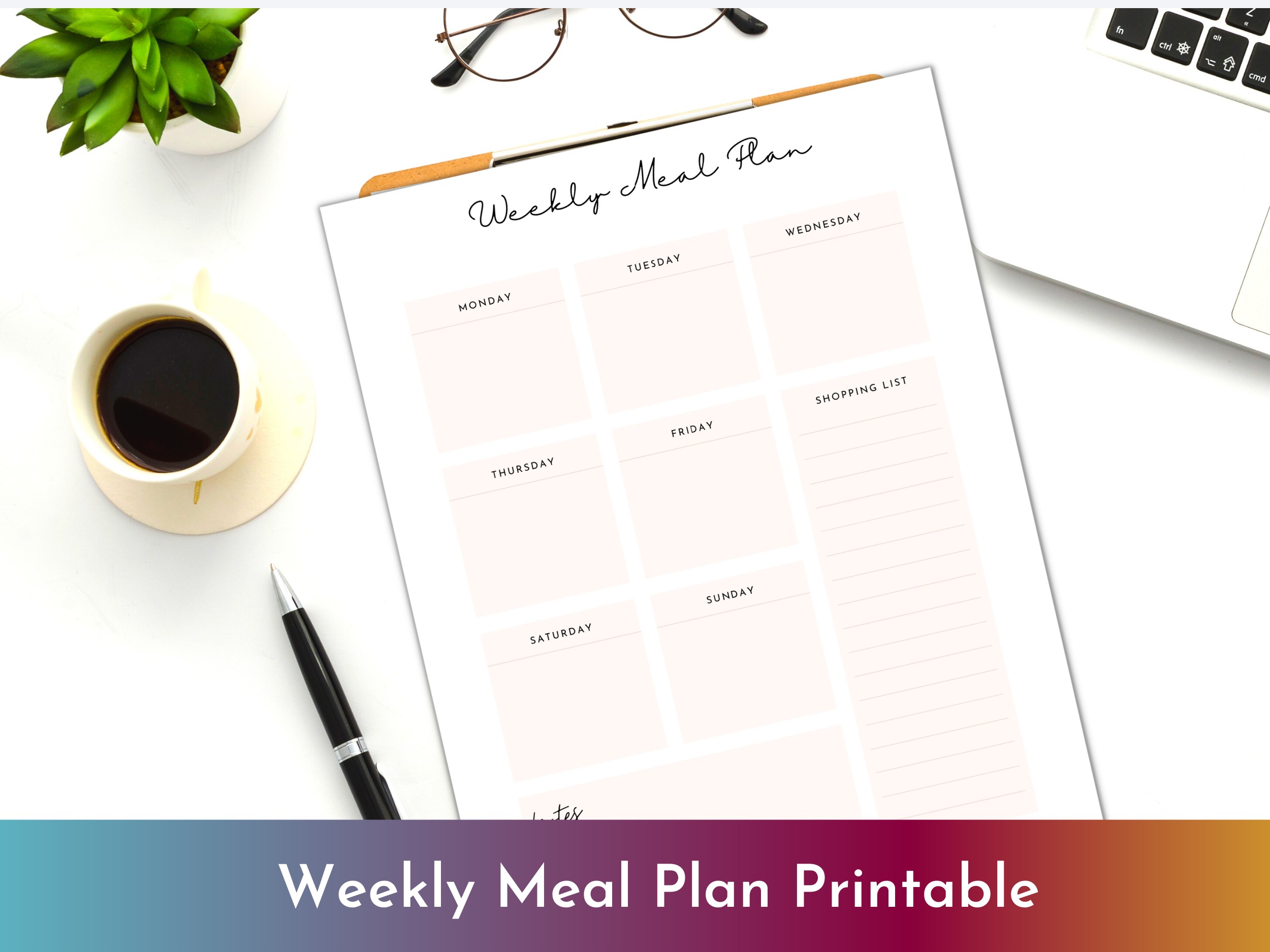 Weekly Meal Plan Printable