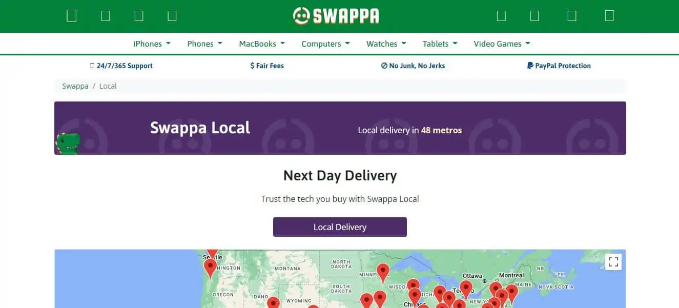 Swappa, one of the websites to sell phones locally