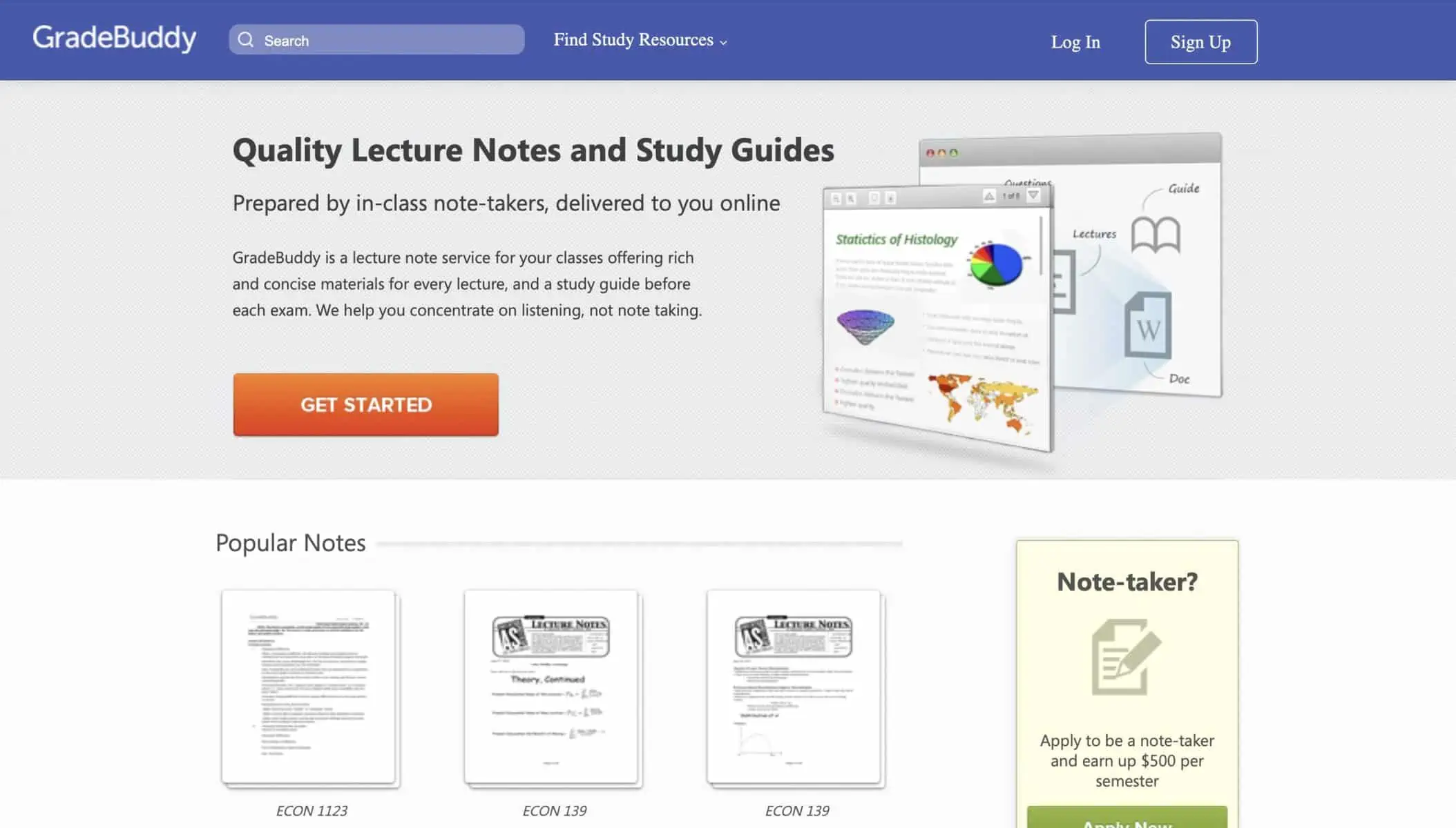 Sell college notes at GradeBuddy